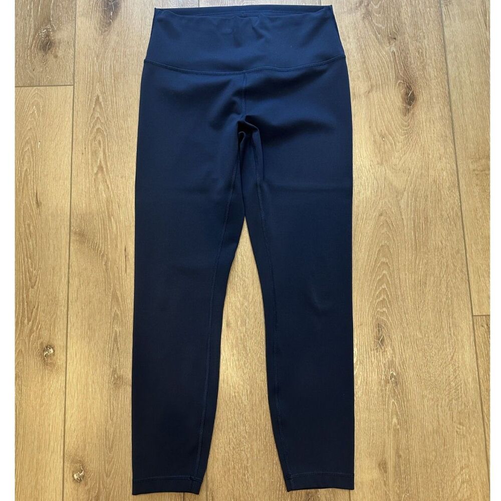 Women's Lululemon Wunder Train Leggings Size 10 Navy Blue 25"
